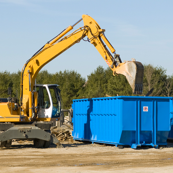 are there any restrictions on where a residential dumpster can be placed in Bondville